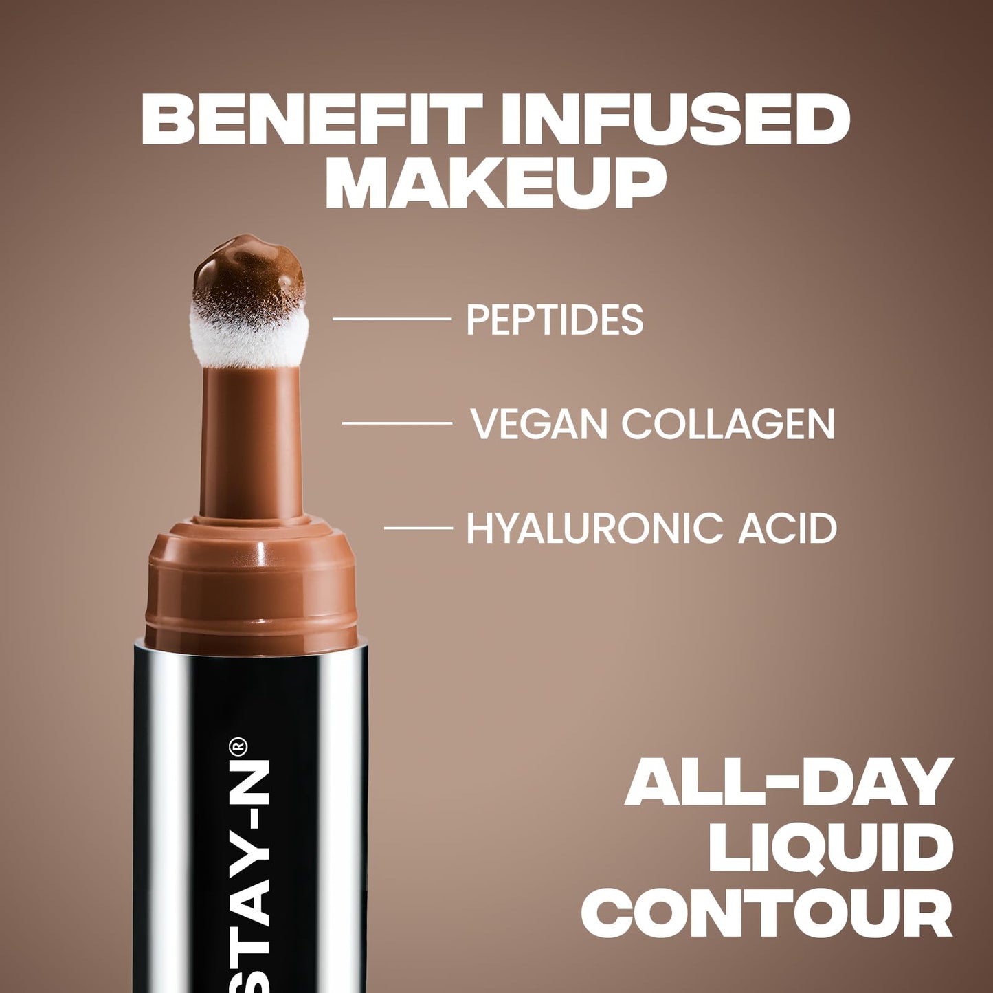 Sacheu Liquid Contour STAY-N Long Wear Bronzer Cream Contour Makeup - Long Lasting, Blendable, & Lightweight Formula (Giving Bos