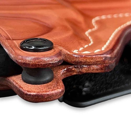 Premium Leather OWB Paddle Holster Open Top Fits Colt King Cobra/Colt Viper 357 Mag 6-Shot 3" Barrel, Right Hand Draw, Brown Color #1631#