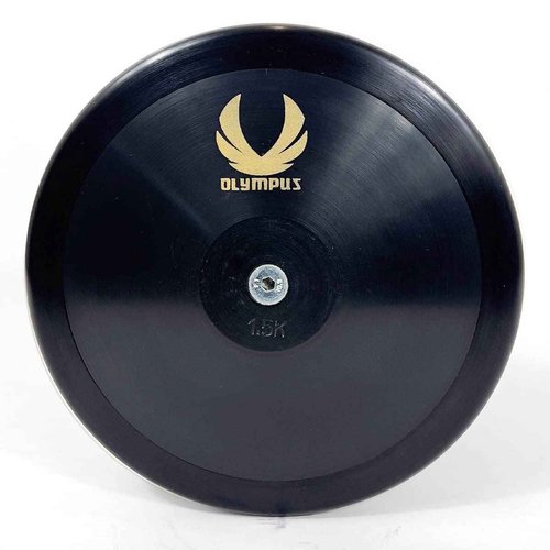 Olympus Midnight Series 2.5kg - 2.25kg - 1.75kg - 1.5kg - 1.25kg - .75kg Low-Spin Training Discus, 65% Rim Weight - Training Approved Track & Field Throwing Discus (0.75, kilograms)