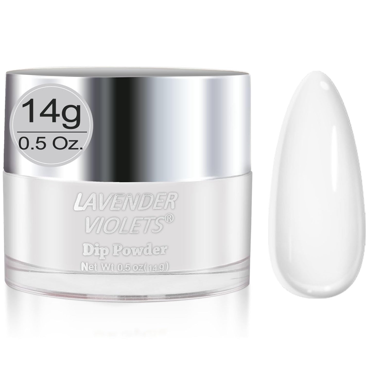 Lavender Violets Clear Dip Powder Transparent Crystal Color Essential Dipping Build Powder for French Nail Long-Lasting Manicure