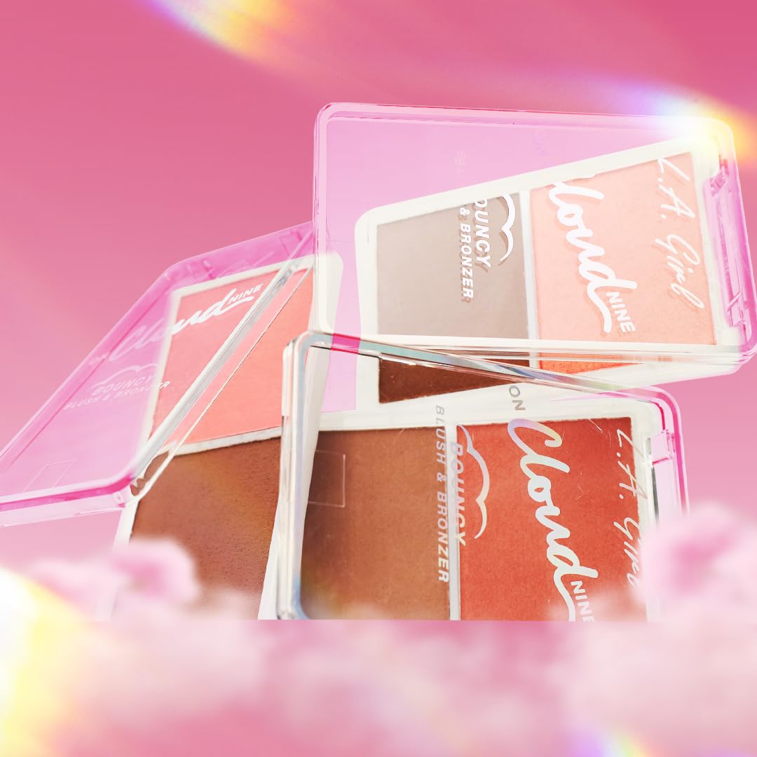 L.A. Girl On Cloud Nine Bouncy Blush Bronzer, Dreamy Pink GBL498