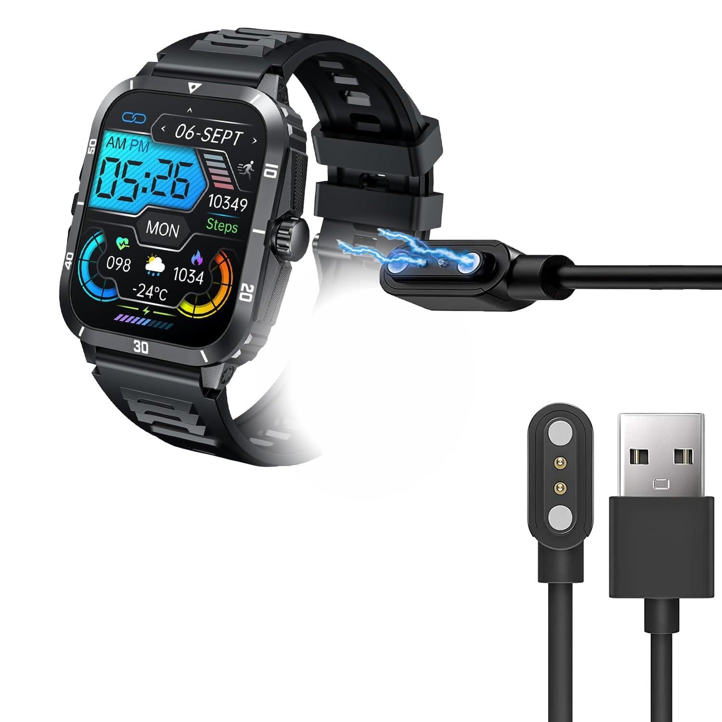Compatible With Nongamx Smart Watch Charger, Lamshaw Magnetic Replacement Charger Compatible With Nongamx Kt71/Klogipow Kt71/Pak