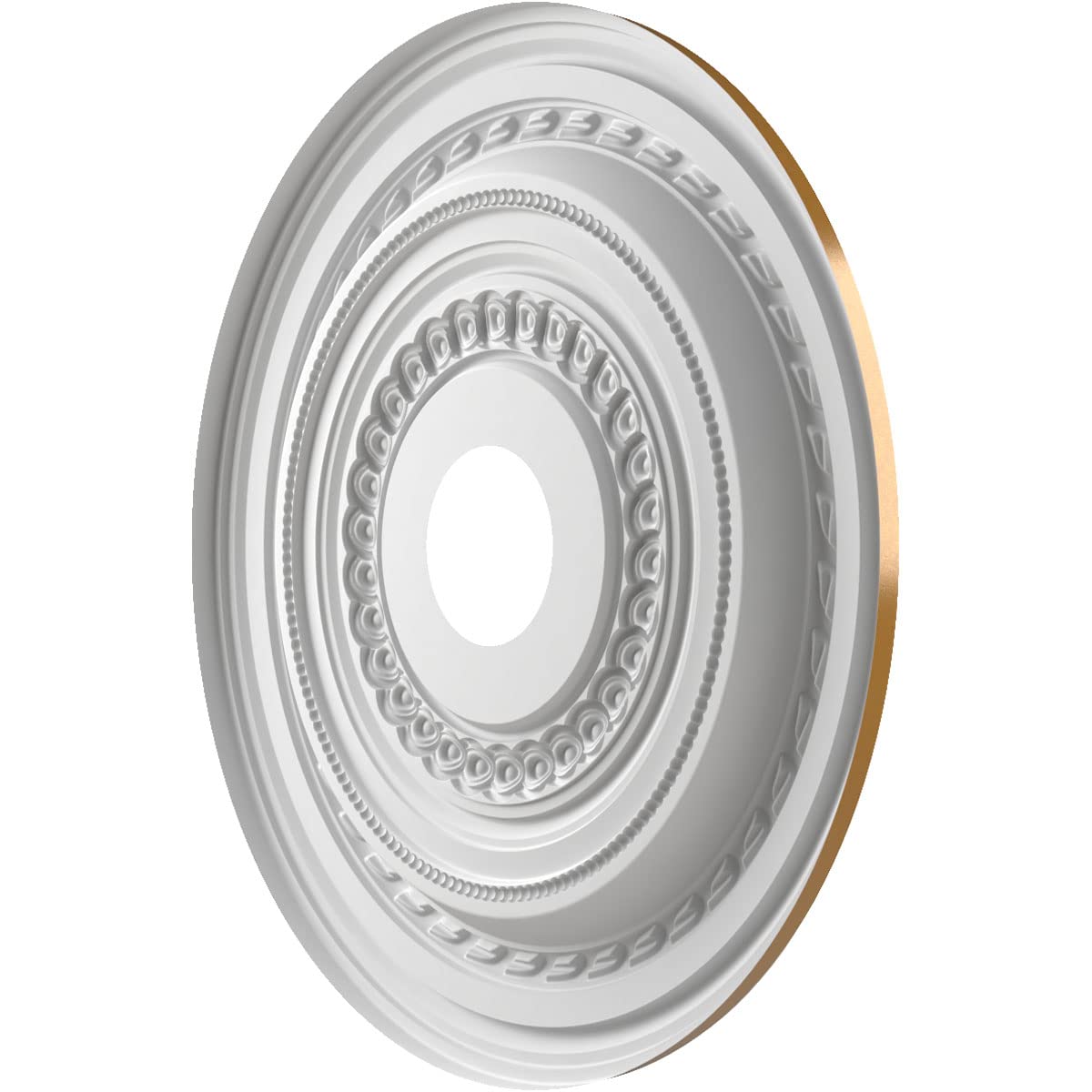Ekena Millwork Cmp19Codvg Cole Thermoformed Pvc Ceiling Medallion (Fits Canopies Up To 5 1/8), 19Od X 3 1/2Id X 1P, Universal Ag