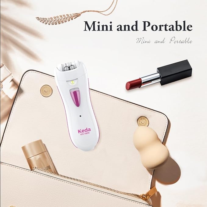 Epilator Smooth Glide Epilator for Women Face RechargeableEpilator for Women FacialEpilator Hair Remover Smooth GlideEpilator for WomenFace Bikini Hair Removal Arms/Face/Peach Fuzz White Portable