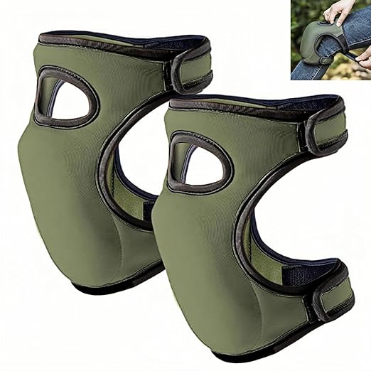 Knee Pads for Gardening - 1.5+1.5cm Dual-Layer Gel-Foam, Non-Slip, Waterproof & Breathable for Joint Support | Heavy Duty Kneeling Pads for Weeding, Floor Scrubbing, Tile Work (Green)