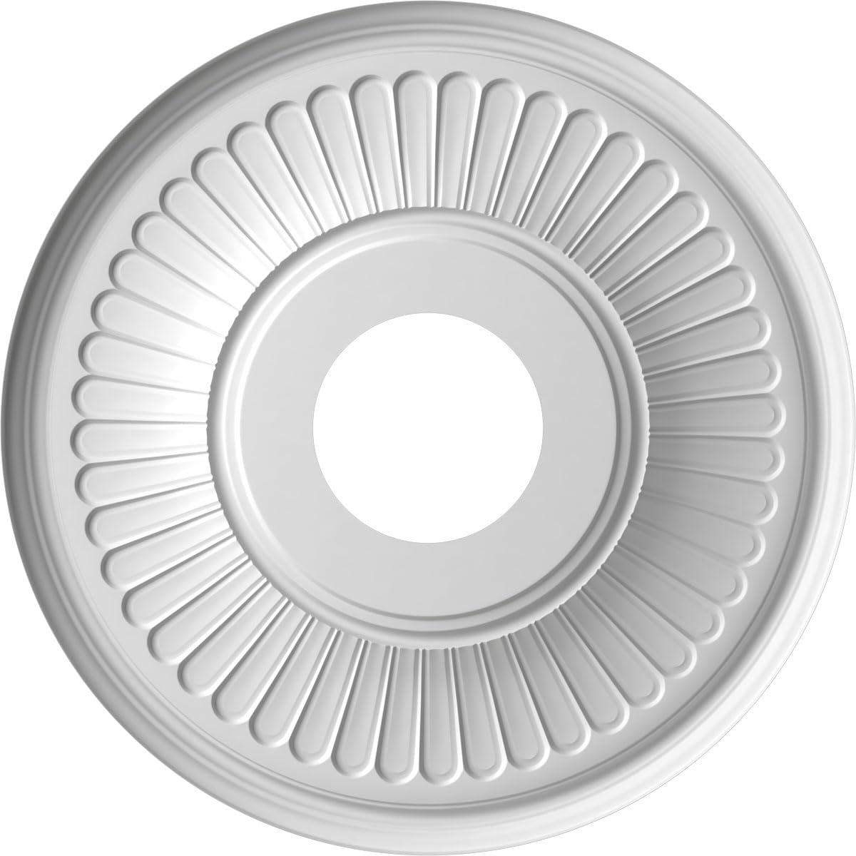 Ekena Millwork 13Od X 3 1/2Id X 3/4P Berkshire Thermoformed Pvc Ceiling Medallion (Fits Canopies Up To 5 3/4), Metallic Dark Bro