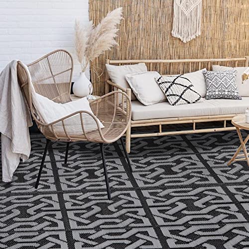 SAND MINE Reversible Mats, Plastic Straw Rug, Modern Area Rug, Large Floor Mat and Rug for Outdoors, RV, Patio, Backyard, ...
