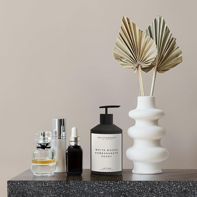 ENVIRONMENT Inspired by 5-Star Resort ARH Lotion, 300ml Luxury Scented (White Woods | Pomegranate | Peony) Bathroom Luxury, Men & Women High-End Body Lotion, Hand Cream, Dry Skin Treatment
