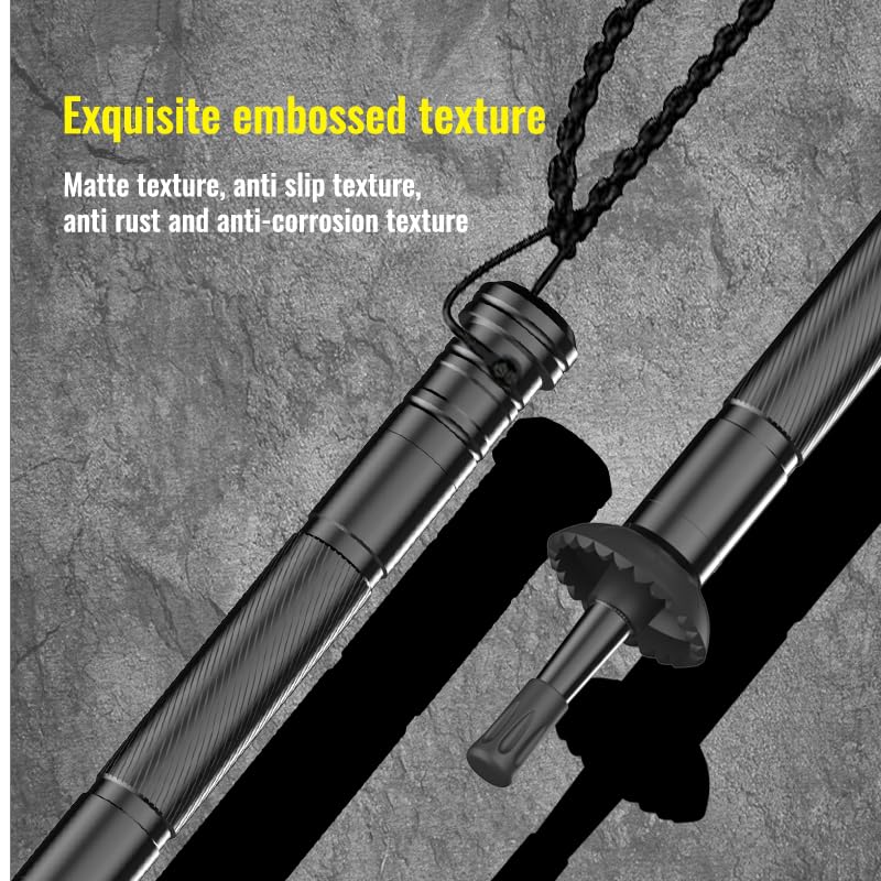 Sakerplus Collapsible Tactical Hiking Trekking Pole, Tactical Walking Stick, Survival Hiking Staff & Trekking Pole, Lightw...