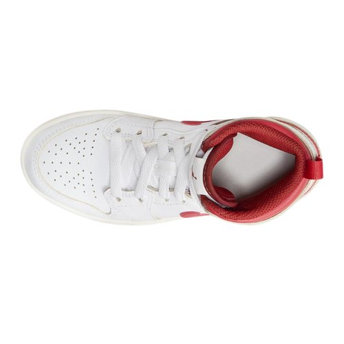 Jordan 1 Mid Se (Ps) Little Kid's Shoes Size- 1, White/Lobster-dune Red Sail