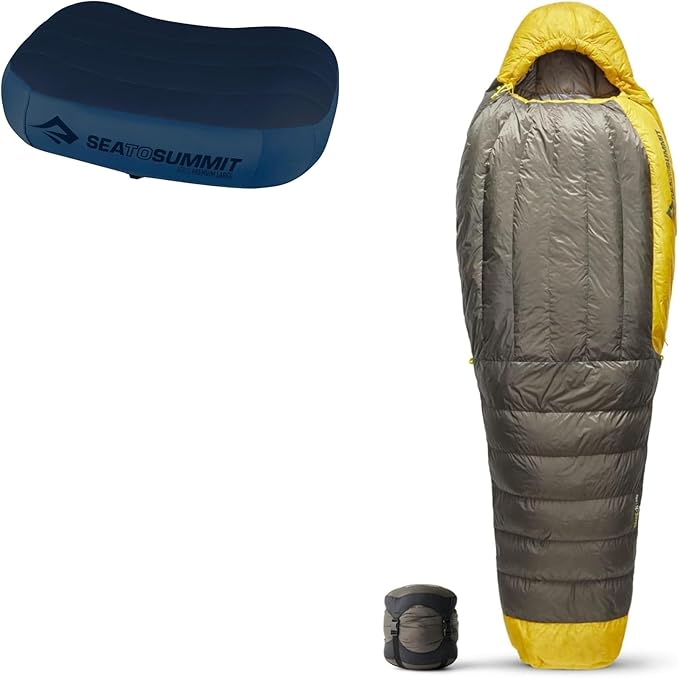 Sea to Summit Sleep System: Aeros Premium Pillow and Spark Down Sleeping Bag