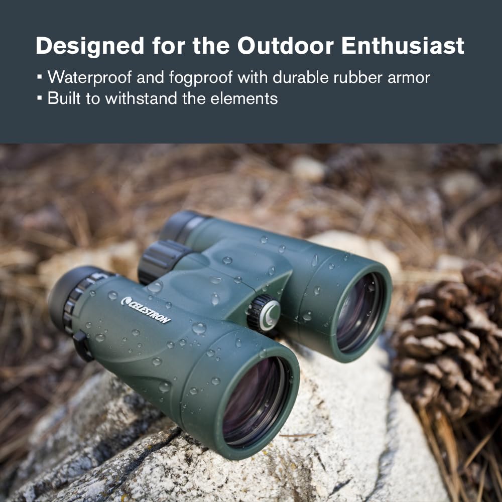 Celestron - Nature Dx 10X42 Binoculars - Ideal For Birding And Outdoors - 42Mm Objective Lenses - 5.8 Field Of View - Bak-4 Pris