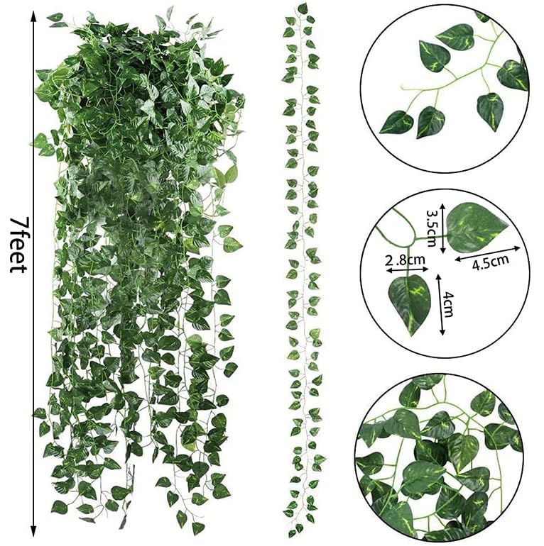 CEWOR Fake Vines for Room Decor 24 Pack 168ft Artificial Ivy Greenery Garland for Bedroom Wall Decor, Hanging Green Leaves...