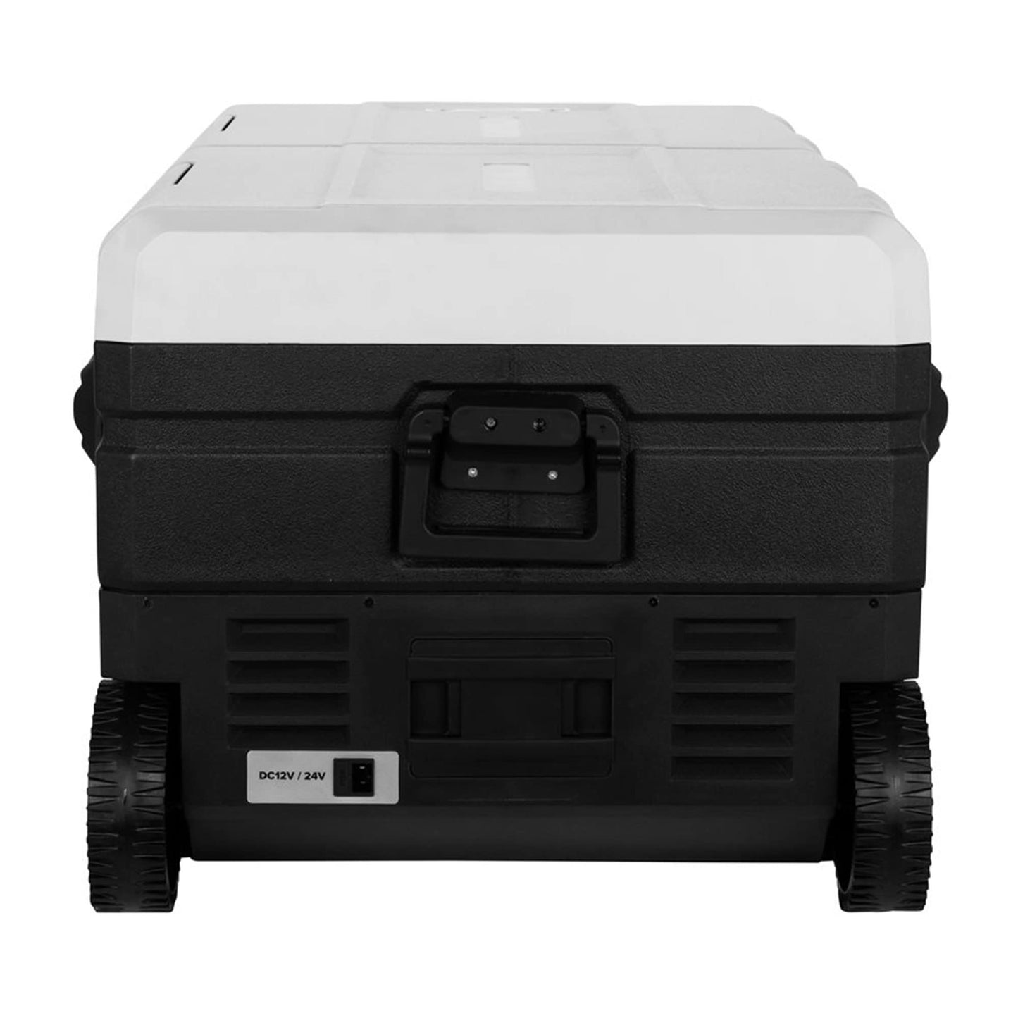 Camco CAM-950 AC 110 V DC 12 V 95 Liter Portable Compact Refrigerator w/Dual Zone Cooling/Freezing and Vehicle Outlet Cables for Camping & Road Trips