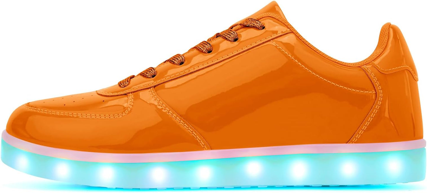 OEKLA Unisex LED Shoes - Fashion Light Up Sneakers, Breathable USB Charging Glowing Luminous LED Shoes for Men Women