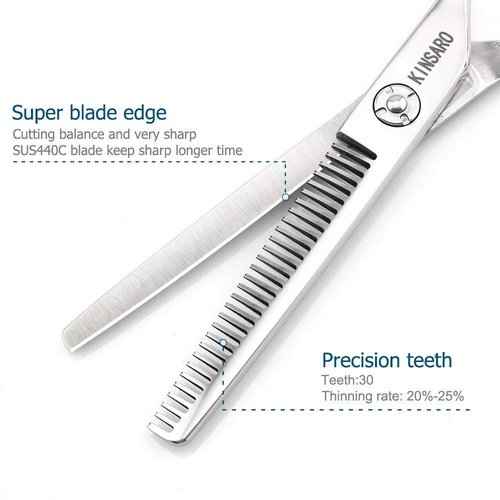 6 Inch Hair shears 440C hair cutting scissors and 6 Inch hair thinning scissors rose handle Kinsaro