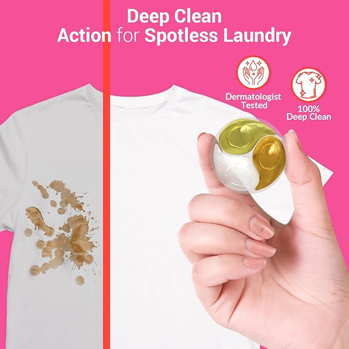 WBM Laundry Detergent Pods, Autumn Scent – 32 Pods in Recycleable Packaging for 10x Ultra Power Cleaning, Odor Defense for Activewear & Sports Shirts