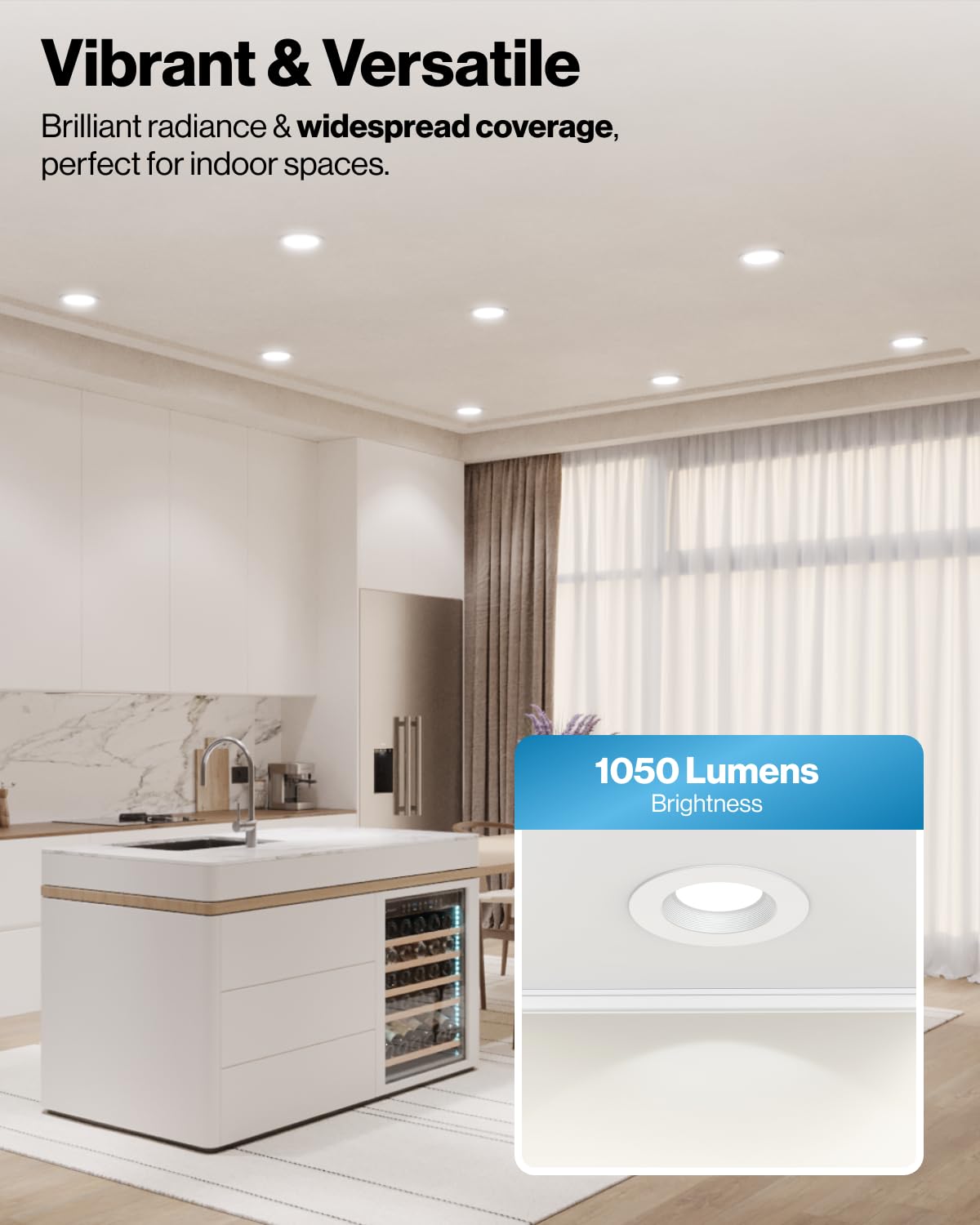 Sunco 96 Pack 6 Inch LED Recessed Light, Retrofit Downlight Can Lights for Ceiling, Baffle Trim, 1050 LM, 13W (75W Equivalent), 5000K Daylight, Dimmable, Damp Rated UL.