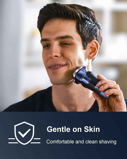 Electric Razor for Men, Electric Shaver for Men Face, Rechargeable Wet Dry Waterproof Cordless Shaver with Pop Up Trimmer