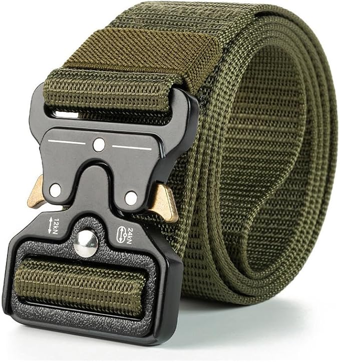 Premium Tactical Belt - Durable Nylon Belt with Sturdy Alloy Buckle,Available in Black, Grey, Coffee, Khaki, Olive, Navy Blue
