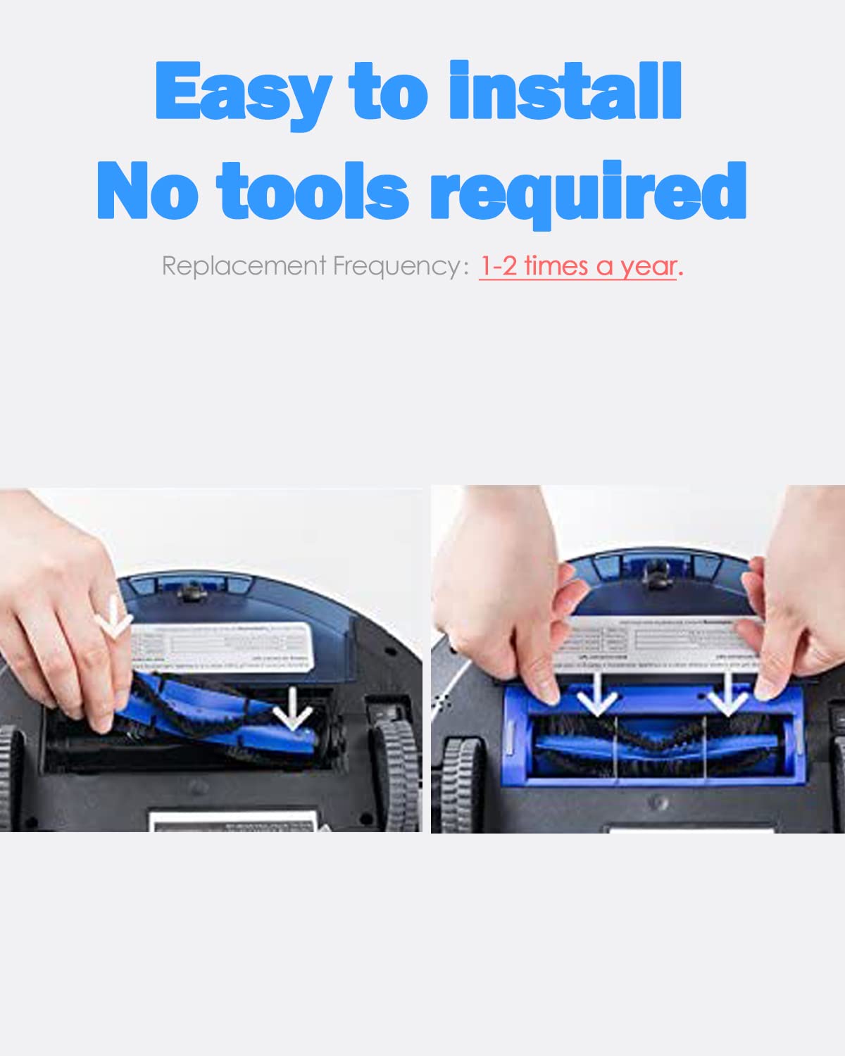 Roller Brush Replacement for Eufy G32,G30,15C,G32 Pro,G35+,G40+,G40 Hybrid+, Eufy 11S, Eufy 11S MAX,Eufy RoboVac 25C,G30 Hybrid, G10 Hybrid,G20 Hybrid,30C,30,30C MAX,15C MAX, 35C (2 Pack)