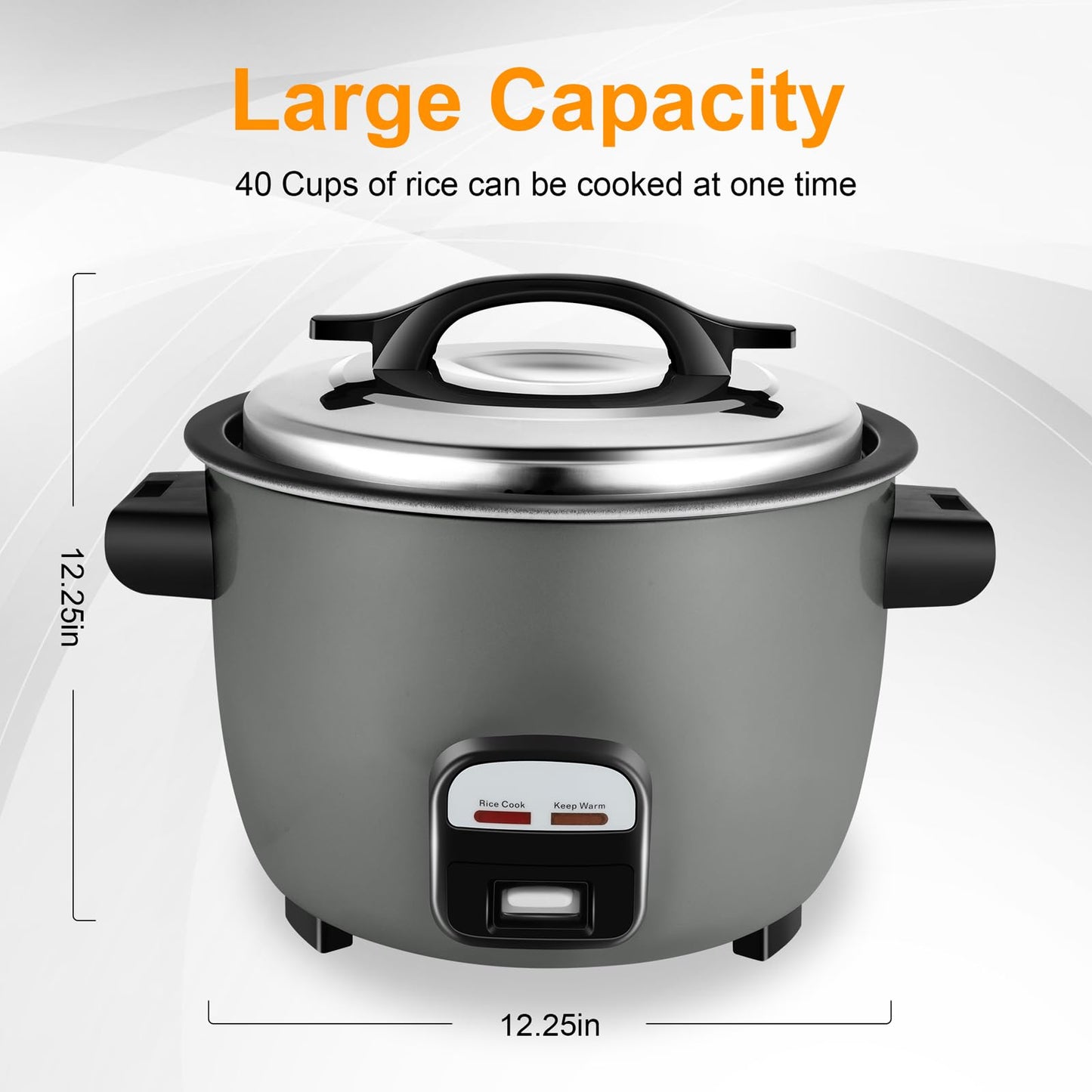 Wutfly 40 Cups Commercial Rice Cooker/Warmer (40-Cup)