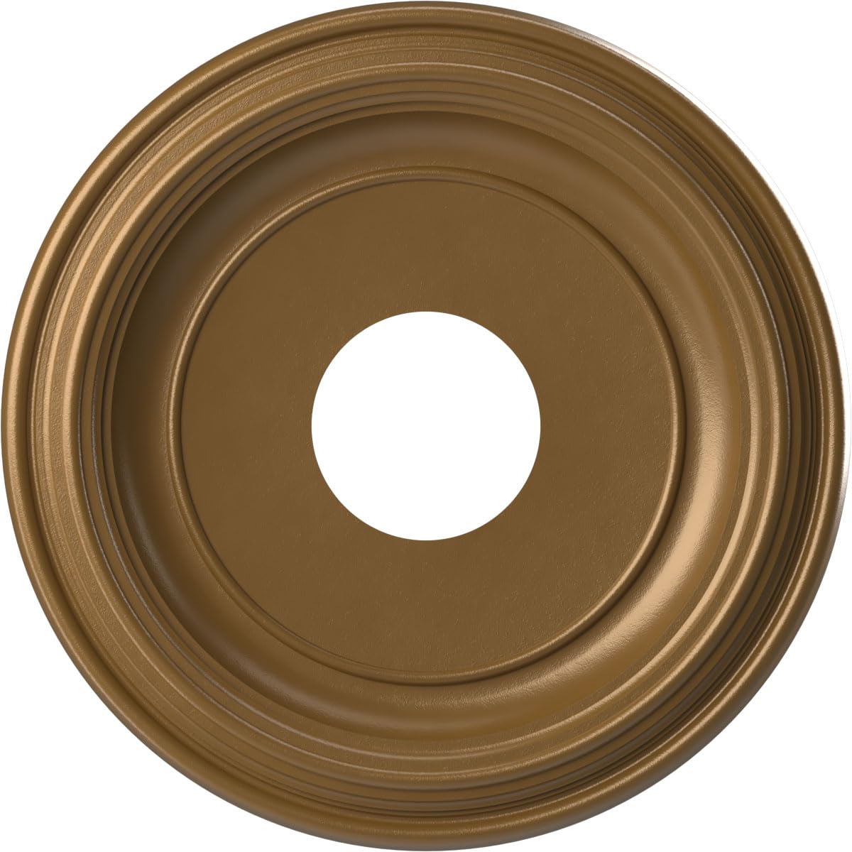 13Od X 3 1/2Id X 1 1/4P Traditional Thermoformed Pvc Ceiling Medallion (Fits Canopies Up To 7 1/2), Metallic Gold Rush