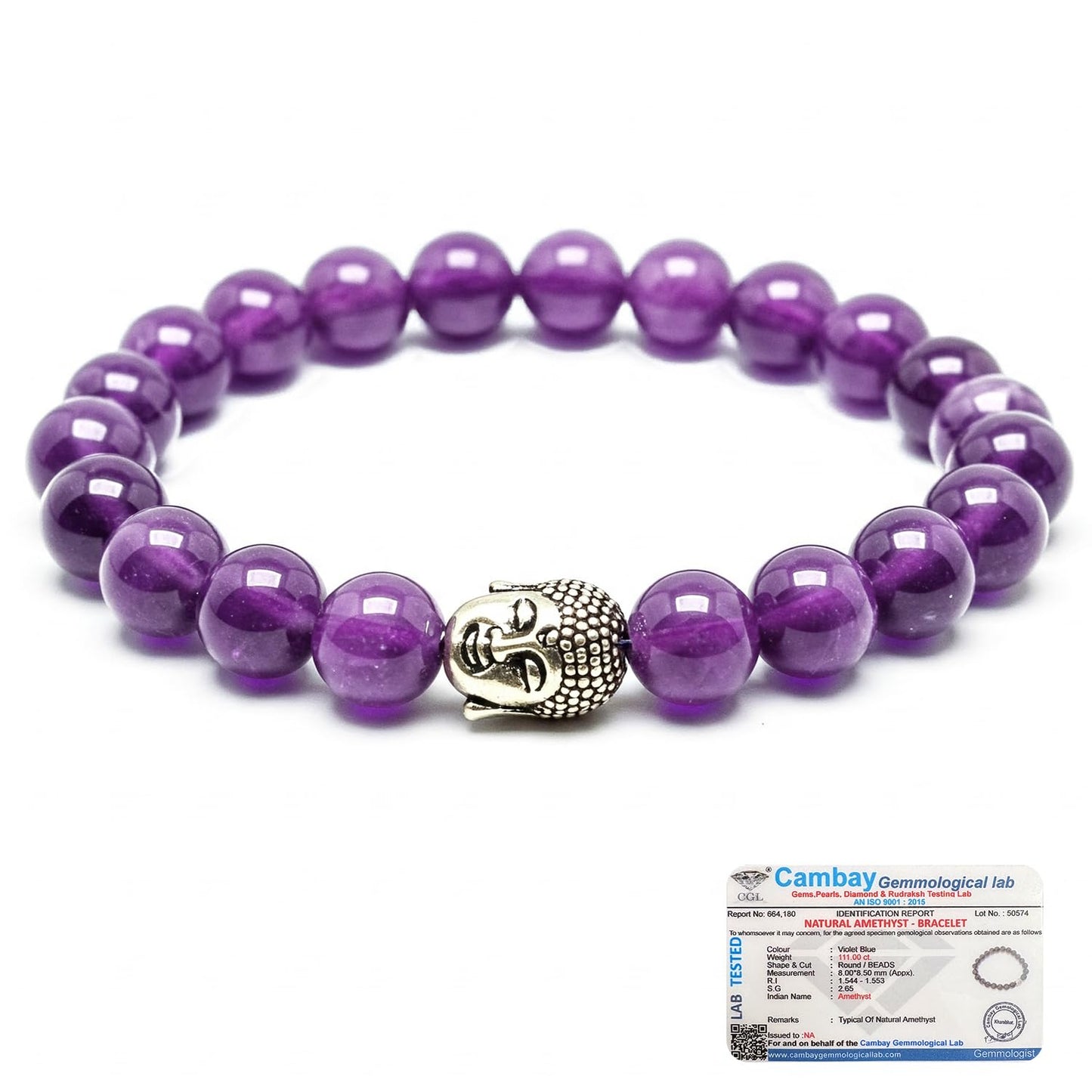 Astrotalk Amethyst Bracelet | Healing Crystal for Calmness & Spiritual Growth | Crystal Bracelet for Women & Men | Natural Ameth
