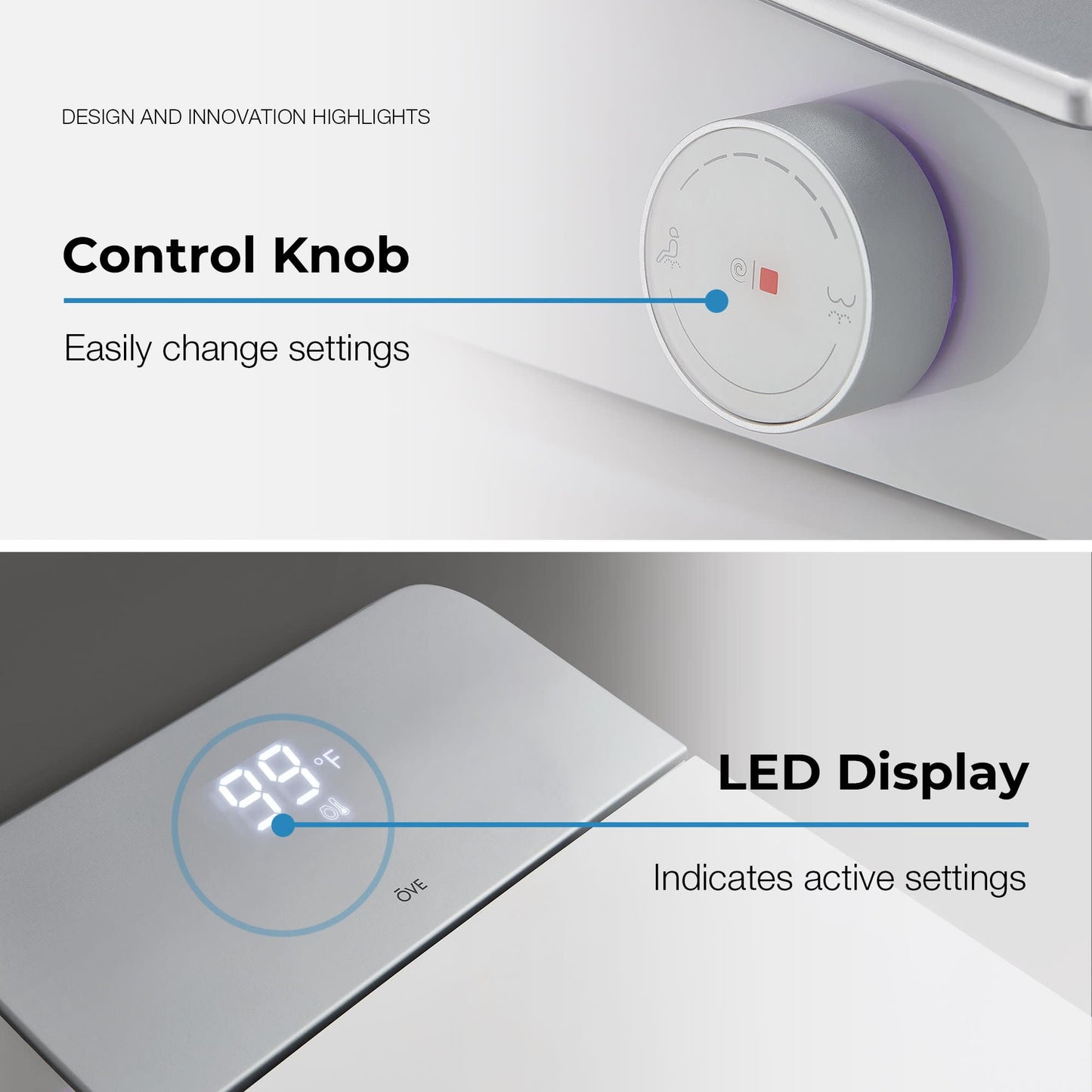 OVE Decors Clarke Dual-Flush Hands-Free Smart Bidet Toilet with Built-in Tank