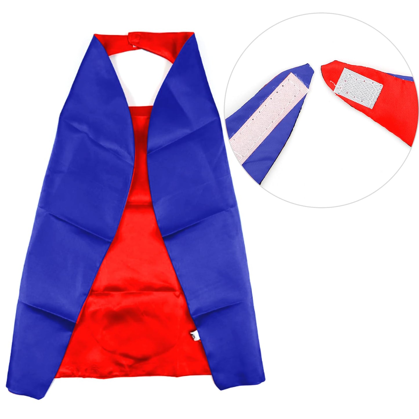 Mizzuco Superhero Capes for Kids Cloak with Mask Halloween Costumes and Party Dress up 2PCS（Black+Blue+Yellow