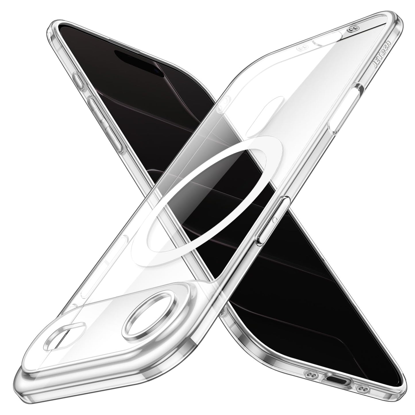 Jetech Magnetic Slim Case For Iphone 17 Air Compatible With Magsafe, Camera Lens Full Protection, Ultra-Thin Lightweight Clear M