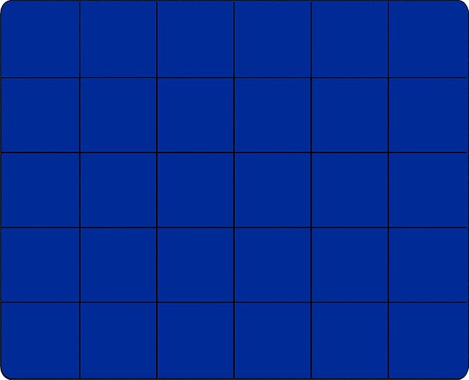 Kids Carpet Blocks Seating Classroom Rug Blue with 24 Squares, 7'6" x 12' Rectangle Educational Rug for Home or School Learning Area | Area Rug for Kids
