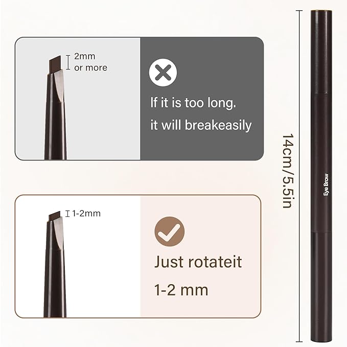 Ultimate Eye Brow Pencils Set for Women, 10Pcs Retractable Double-ended Eyebrow Pen with Brow Brush, Shaping & Filling, Contours, Definers, Fine Tip (03-10Pcs-Brown-Retractable Triangle)