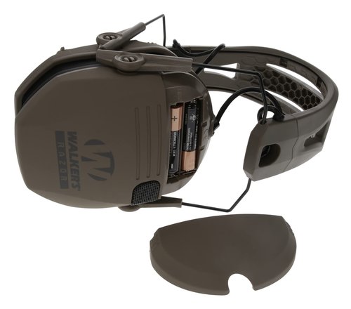 Walker's Razor Tacti-Grip Earmuffs- Flat Dark Earth, High Performance Silicone Composite Slip Free Headband- Natural Sound Clarity Full Dynamic Range 23 NRR, fde & Game Ear Gel Filled Ear Pad, Multi