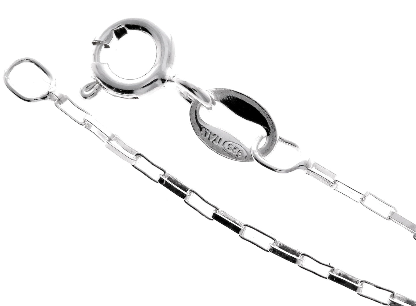 SilverAmber Jewellery UK - 925 Sterling Silver 14 Inch Delicate Italian Box 1 mm Thin Chain Necklace - GCH00314