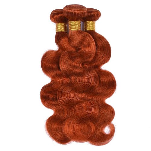 Biliisyff Ginger Bundles Color 350 Orange Body Wave Human Hair Bundle Ginger Orange 18 20 22 Inch Peruvian unprocessed Virgin Remy Hair Extensions Body Wave