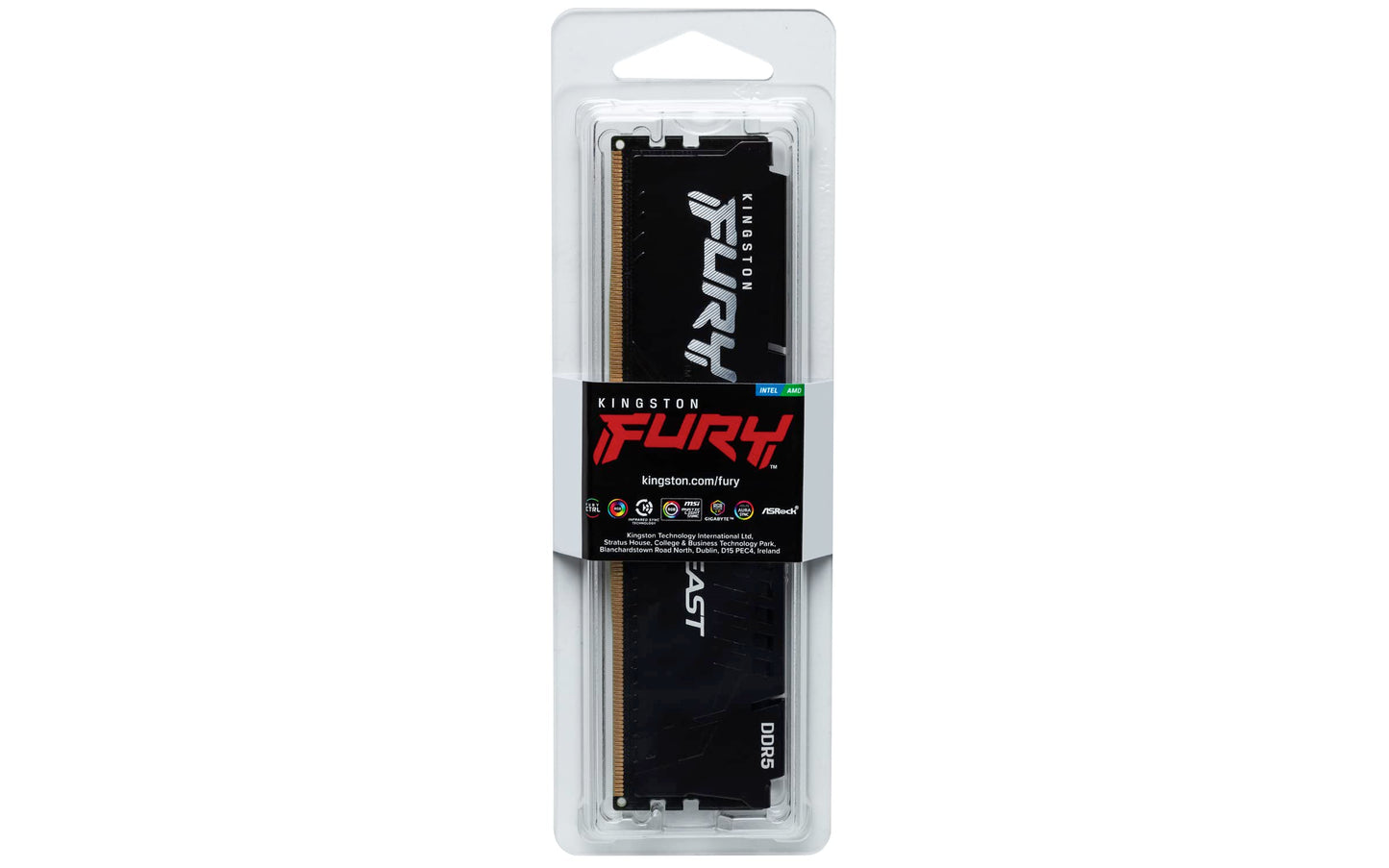 Kingston Fury Beast 16Gb 5200Mhz Ddr5 Cl40 Desktop Memory Single Module Kf552C40Bb-16