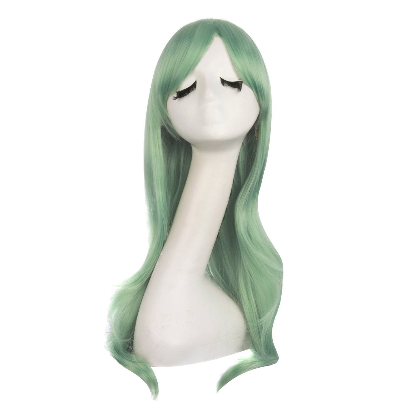 MapofBeauty 28 70cm Long Curly Hair Ends Costume Cosplay Wig (Gray Green)