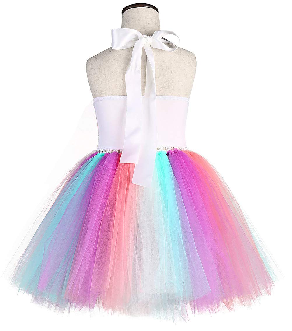 Tutu Dreams Unicorn Tutu for Girls Pink Easter Dress Unicorn Headband Birthday Gifts for Girls Holiday (Sequin Unicorn, 3-4T)