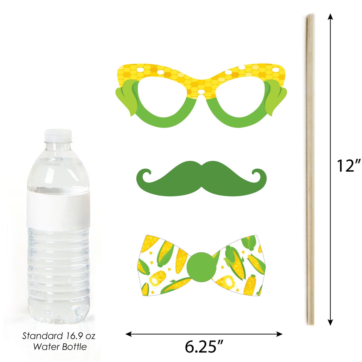 Big Dot of Happiness It's Corn - Fall Harvest Party Photo Booth Props Kit - 20 Count