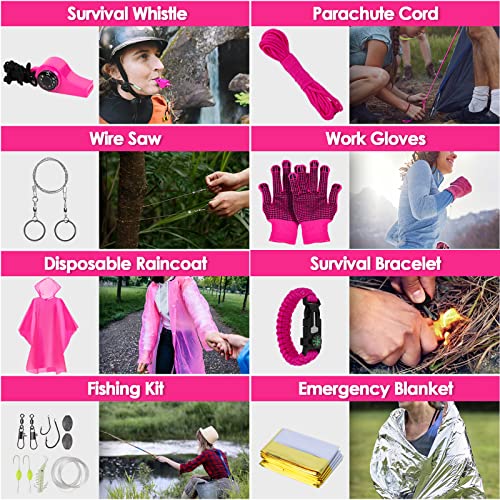 Emergency Survival Kit and First Aid Kit, Self Defense Kit Safety Kit, Survival Gear and Equipment with Tactical Molle Pou...