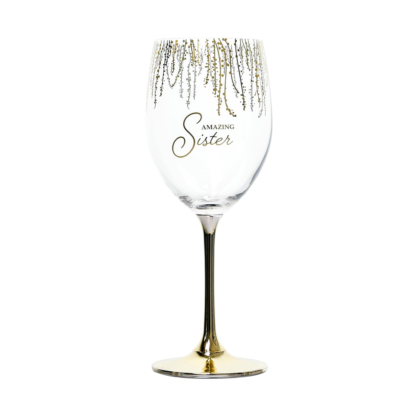 Pavilion Gift Company - Amazing Sister - 19 oz Stemmed Wine Glass Stepsister Sister-In-Law Present From Sibling Brother