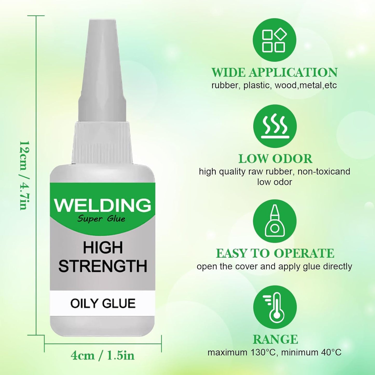 2Pack Welding High-Strength Oily Glue, Multifunctional Fast Repair Instant Bonding Welding Glue for Metal, Plastic, Wood, Ceramics, Leather, Glass,Super Glue All Purpose(2PCS)