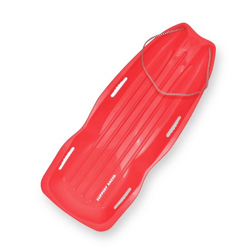 SportsStuff Airhead Scoot Youth Snow Scooter & Slippery Racer Downhill Xtreme Flexible Adults and Kids Plastic Toboggan Snow Sled for Up to 2 Riders with Pull Rope and Handles, Red