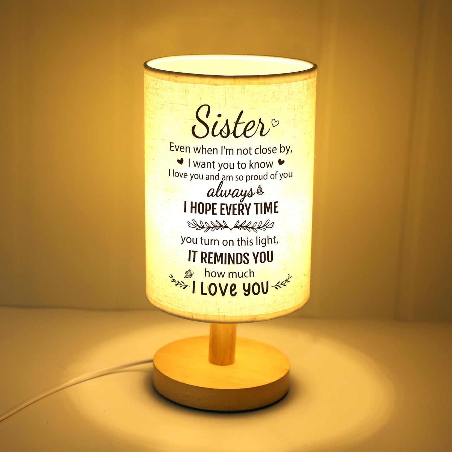 SOUHONEY Birthday Gifts for Sister, Sister Birthday Gifts, Unique Sister Gifts from Sister, Sister Gifts from Sister for Christmas Graduation Valentines Day Mothers Day, Sister Lamp (Sister02)