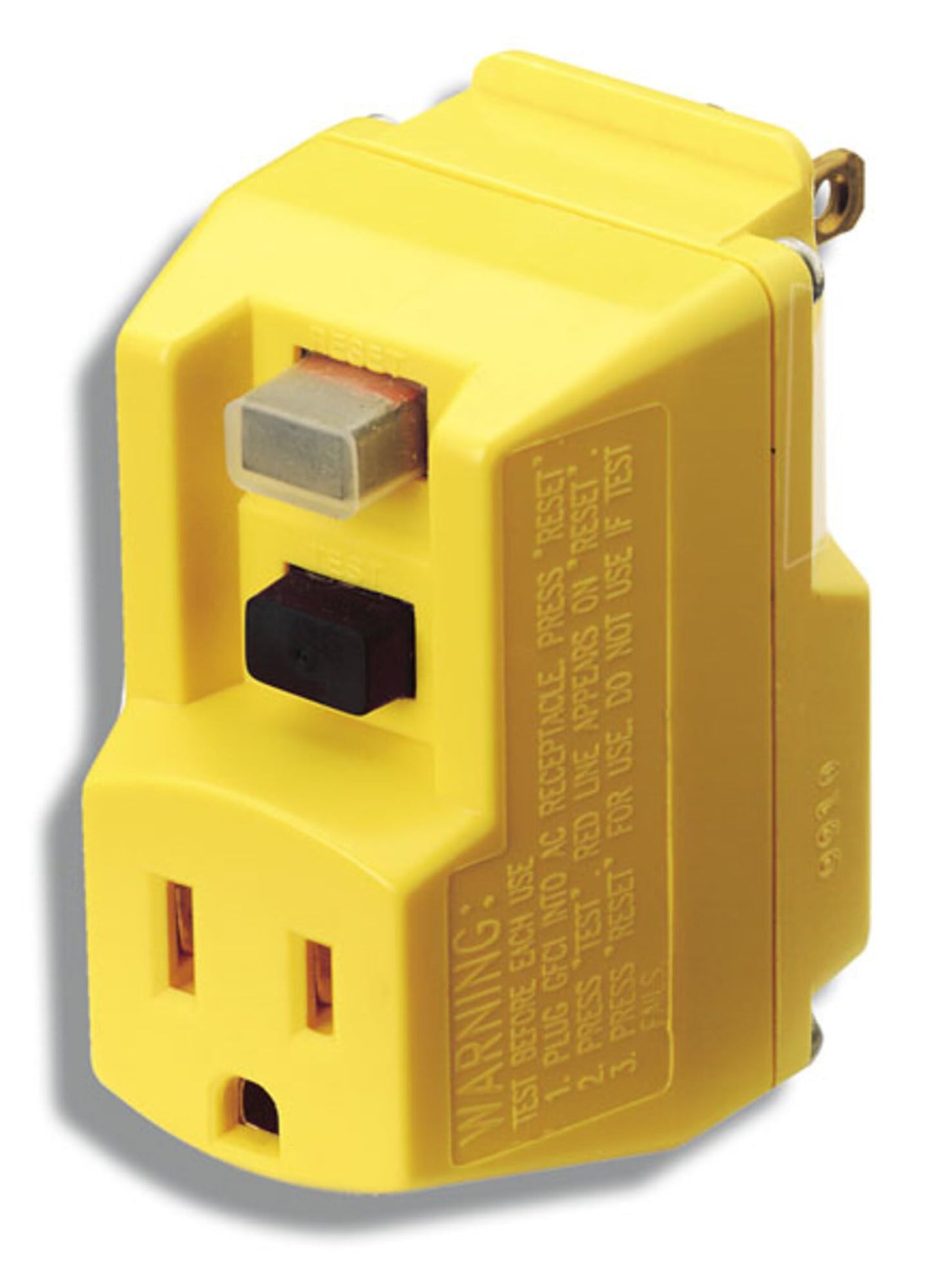 Southwire Adapter, 1 Outlet Yellow 120V/15A, Gfci Plug