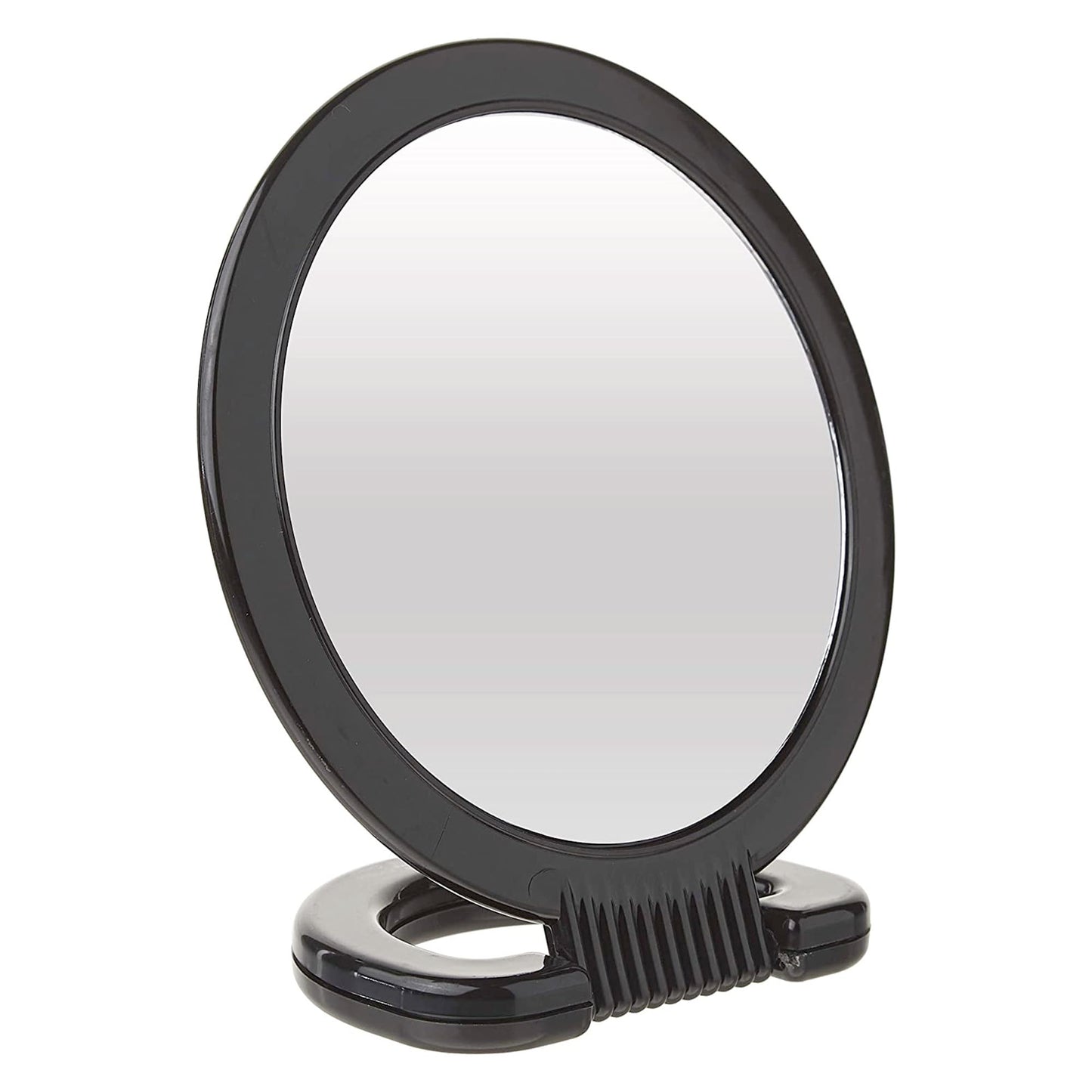 Diane Hand Mirror with Stand with 1X and 3X Magnification, Double-Sided Hand Held Mirror with Handle for Salon, Barber, Vanity,