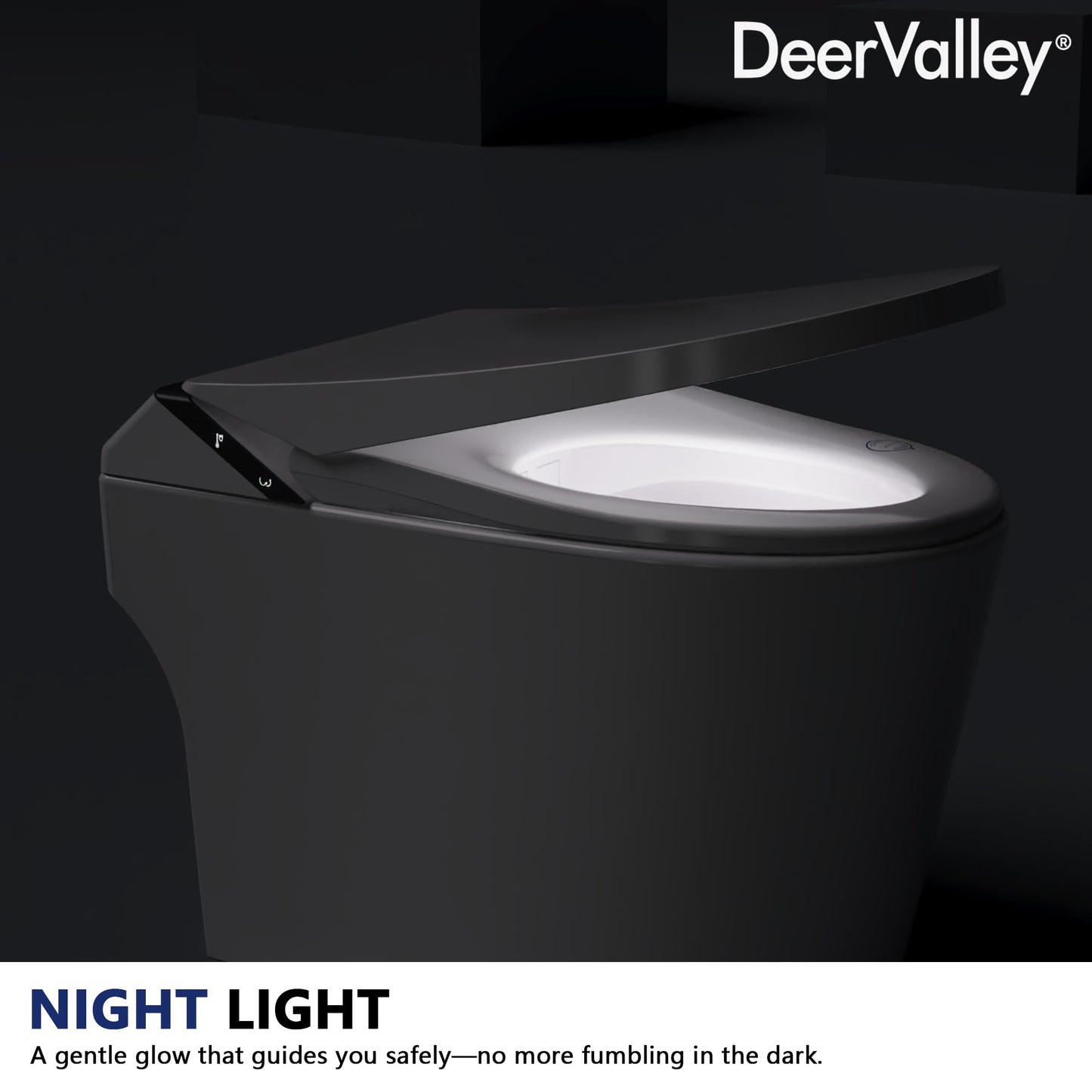 DeerValley DV-1S0289-V3 Smart Toilet, Auto Open/Close Lid, ADA Height, Foam Dispenser, Dual Flush, Heated Seat, Dryer, Night Light, LED Display