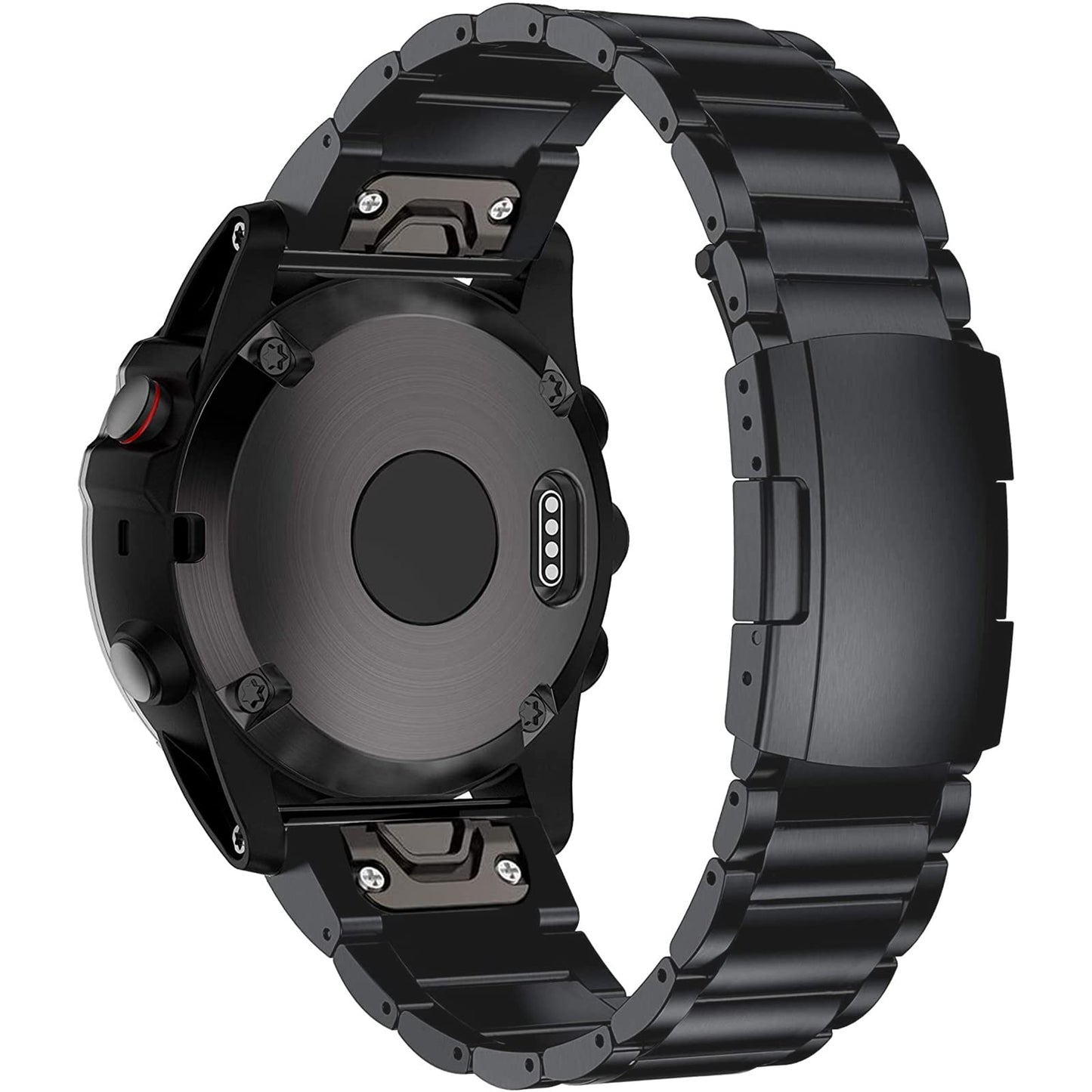 Pencoda For Garmin Fenix 8 51Mm/7X/6X/5X Plus Band, 26Mm Titanium Metal Quick Release Easy Fit Watch Bands With Double Button Cl