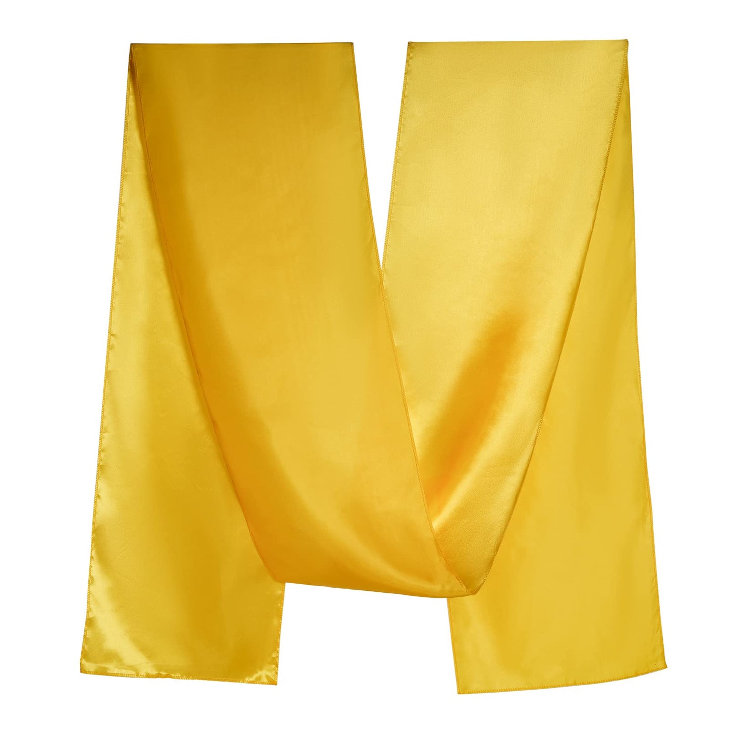 Dxhycc Satin Pirate Sash Medieval Renaissance Large Sash Belt Halloween Costume Waist Belt, Golden Yellow